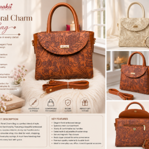 PINAKII Floral Charm Bag