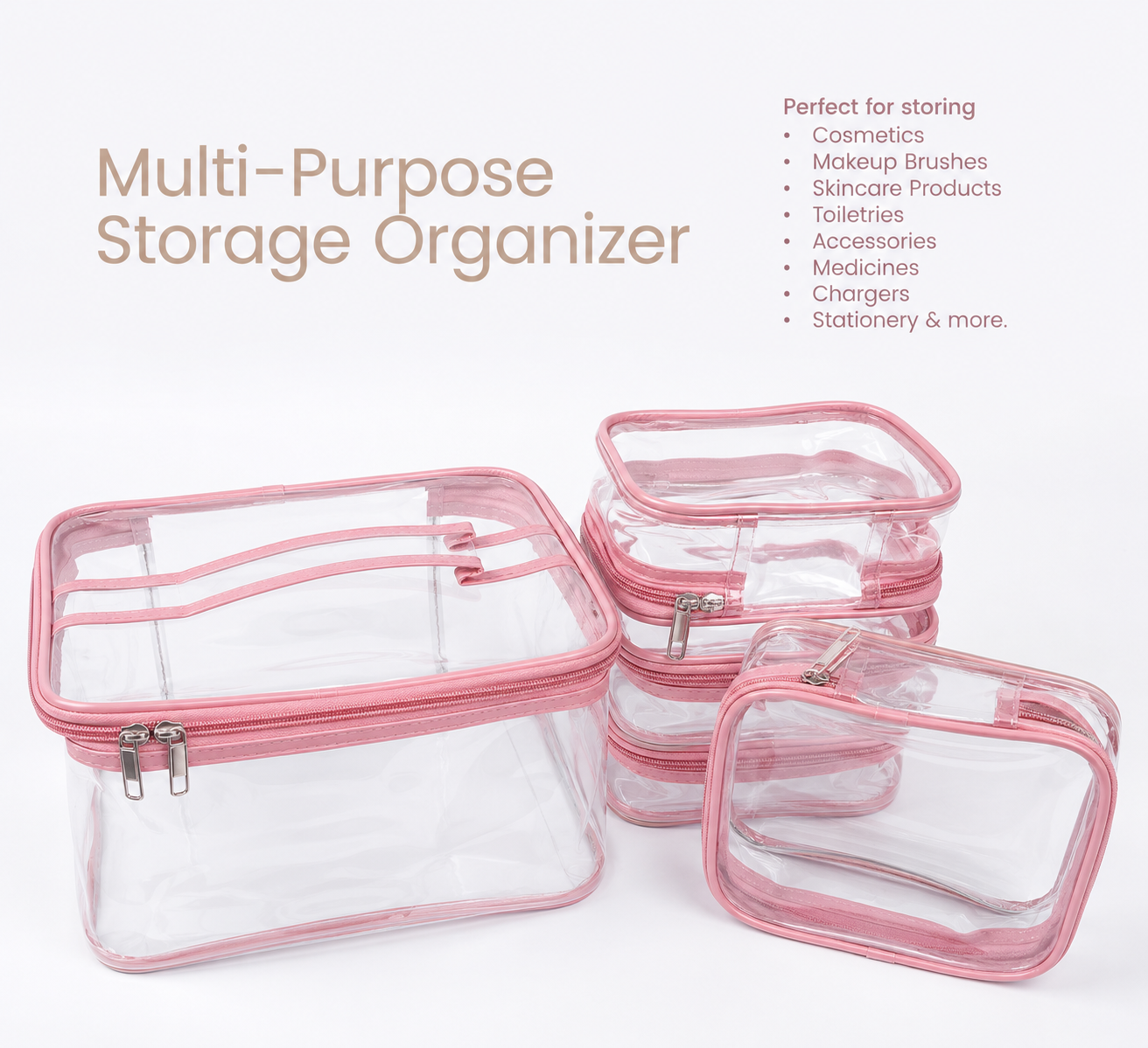 4-in-1 Travel Multi-Purpose Organizer Pouch Set - Image 5